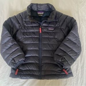 Patagonia Girls Navy Down Sweater Jacket - Size XS (5-6 years)